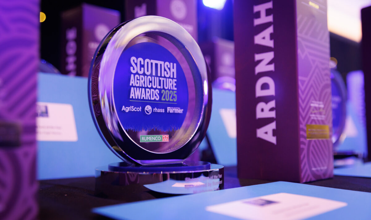 A Scottish Agricultural Awards trophy.