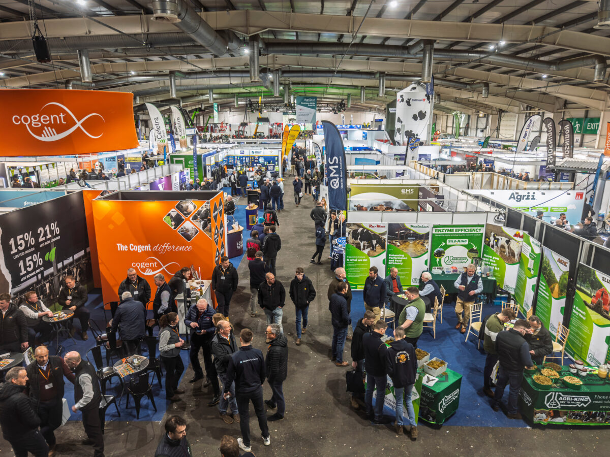Exhibitors and visitors across the AgriScot show hall.